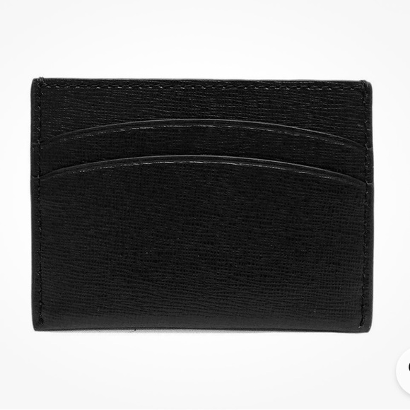 Tory Burch Robinson Black Leather Card Case - Picture 3 of 5